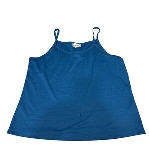 Cloth & Portrait Womens Blue Tank Top XL Spaghetti Straps Casual Sleeveless